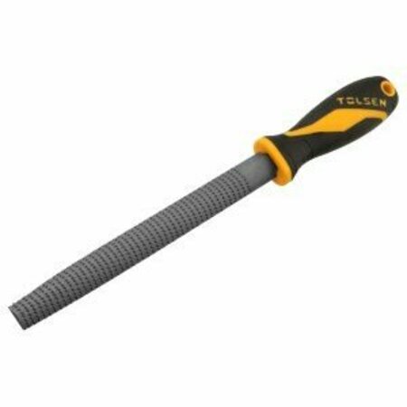 TOLSEN 8 Half Round Wood File Special Tool Steel, Two-Component Plastic Handle 32025